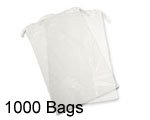 9x12 (.002) Clear Drawstring, 1000 Bags