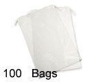 9x12 (.002) Clear Drawstring, 100 Bags