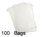 4x8 (.002) Clear Drawstring, 100 Bags