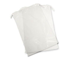 Clear Drawstring Bags, Poly Double Drawstring Bags